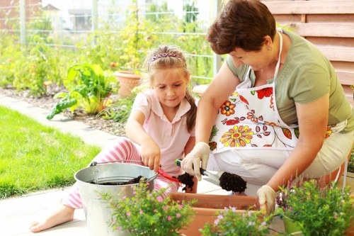 Professional gardener working in Chelsea